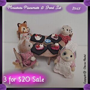 9-Piece Glued-Together Valentine's Black Square Placemats